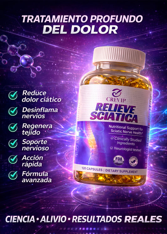 Relieve Sciatica — Complejo B + Ácido Alfa Lipoico para el Nervio Ciático · 120 Cápsulas