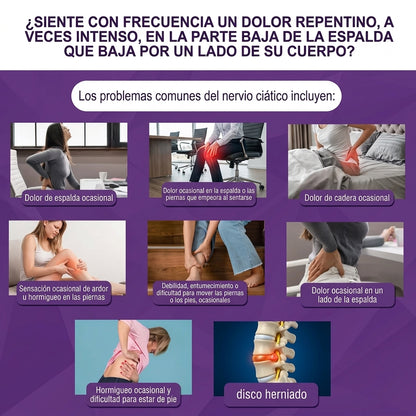 Relieve Sciatica — Complejo B + Ácido Alfa Lipoico para el Nervio Ciático · 120 Cápsulas