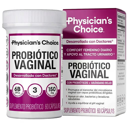 Physician's Choice Probióticos Vaginales — Equilibrio y Frescura Íntima · 60 Cápsulas