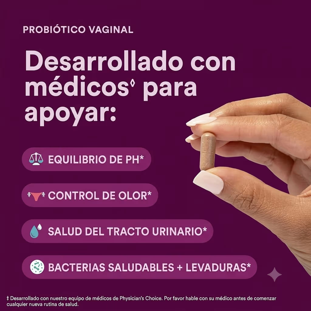 Physician's Choice Probióticos Vaginales — Equilibrio y Frescura Íntima · 60 Cápsulas