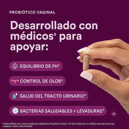 Physician's Choice Probióticos Vaginales — Equilibrio y Frescura Íntima · 60 Cápsulas